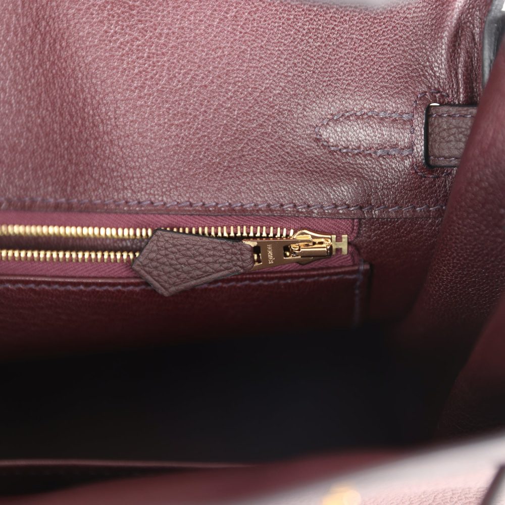 Hermes Birkin 25 Rouge Sellier Togo Gold Hardware - Image 9