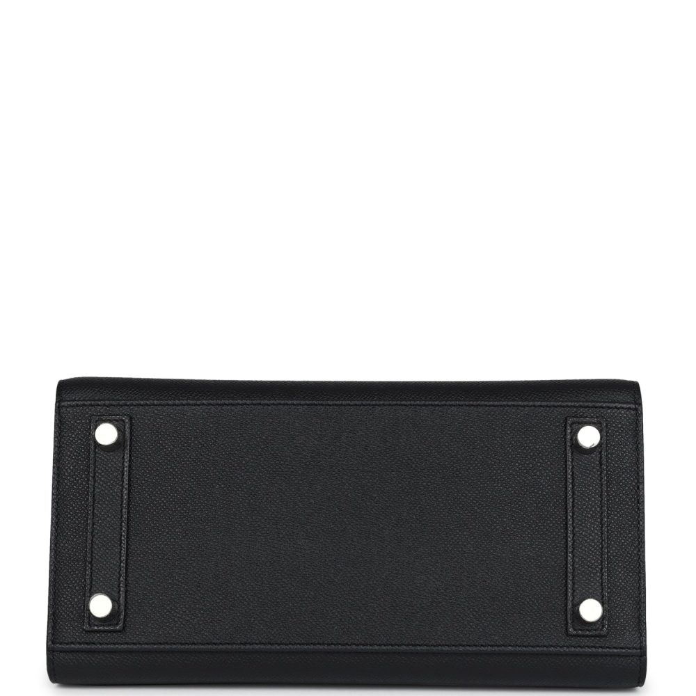 Hermes Birkin Sellier 25 Black Epsom Electrum Hardware - Image 6