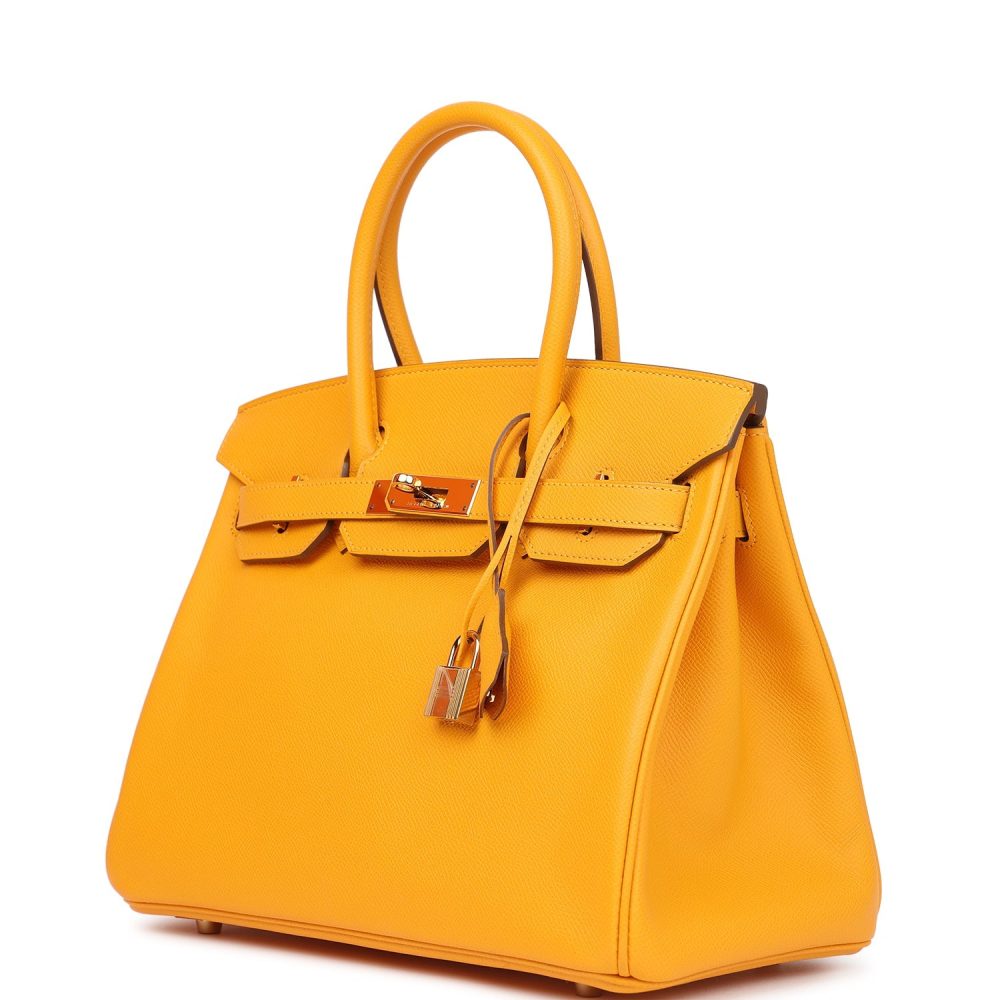 Pre-owned Hermes Birkin 30 Jaune D'or Epsom Gold Hardware - Image 5