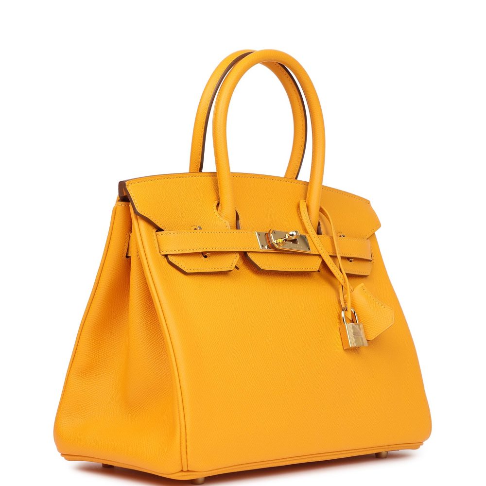 Pre-owned Hermes Birkin 30 Jaune D'or Epsom Gold Hardware - Image 2