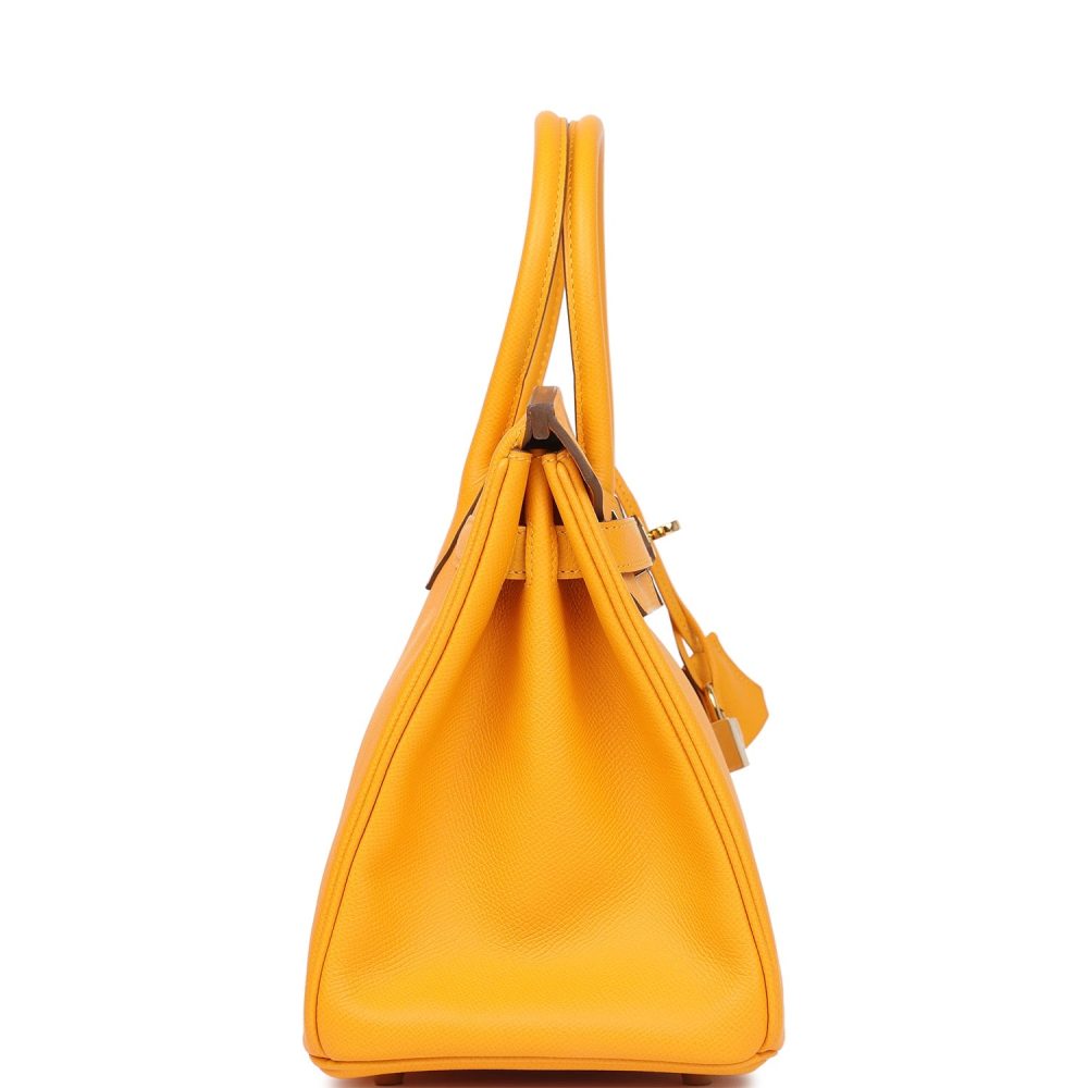 Pre-owned Hermes Birkin 30 Jaune D'or Epsom Gold Hardware - Image 3