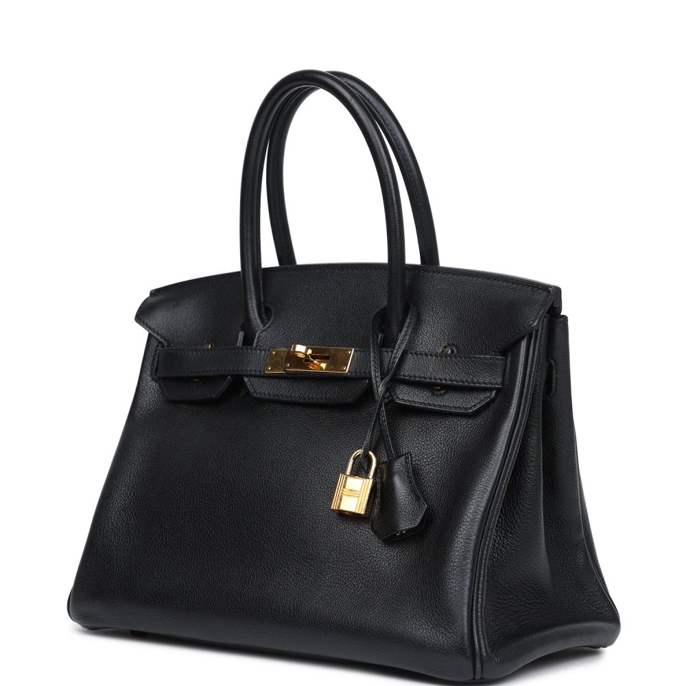 Pre-owned Hermes Birkin 30 Black Novillo Gold Hardware - Image 5