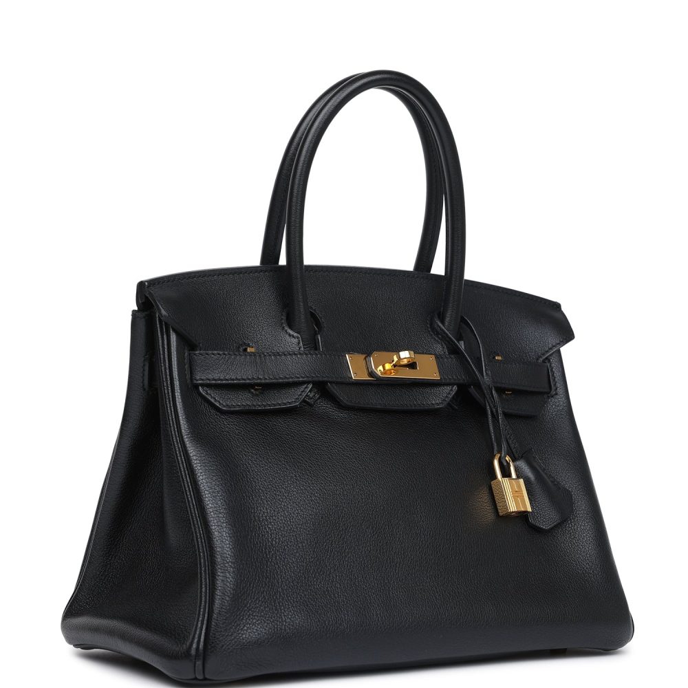 Pre-owned Hermes Birkin 30 Black Novillo Gold Hardware - Image 2