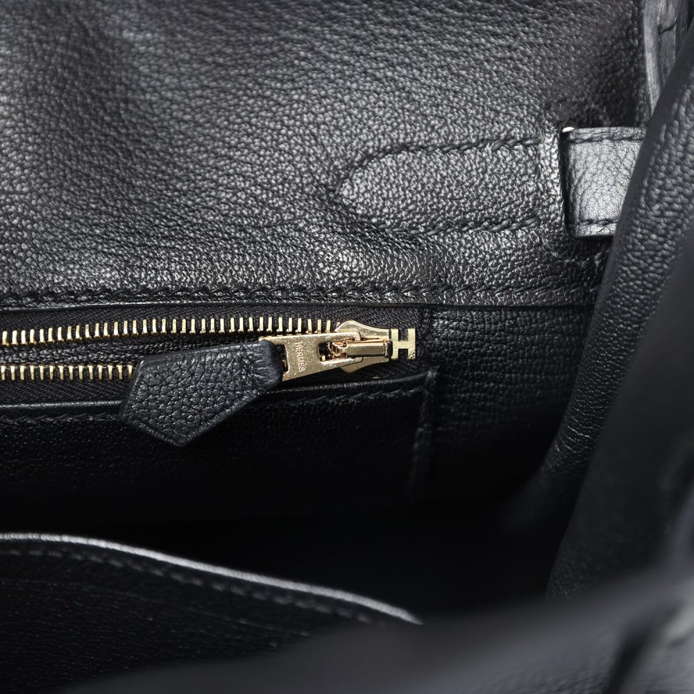 Pre-owned Hermes Birkin 30 Black Novillo Gold Hardware - Image 9