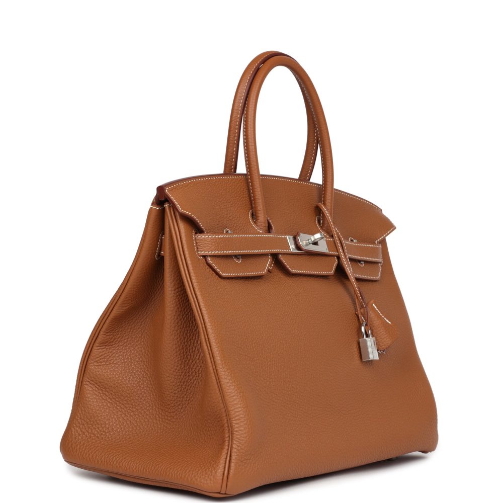 Hermes Birkin 35 Gold Togo Palladium Hardware - Image 2