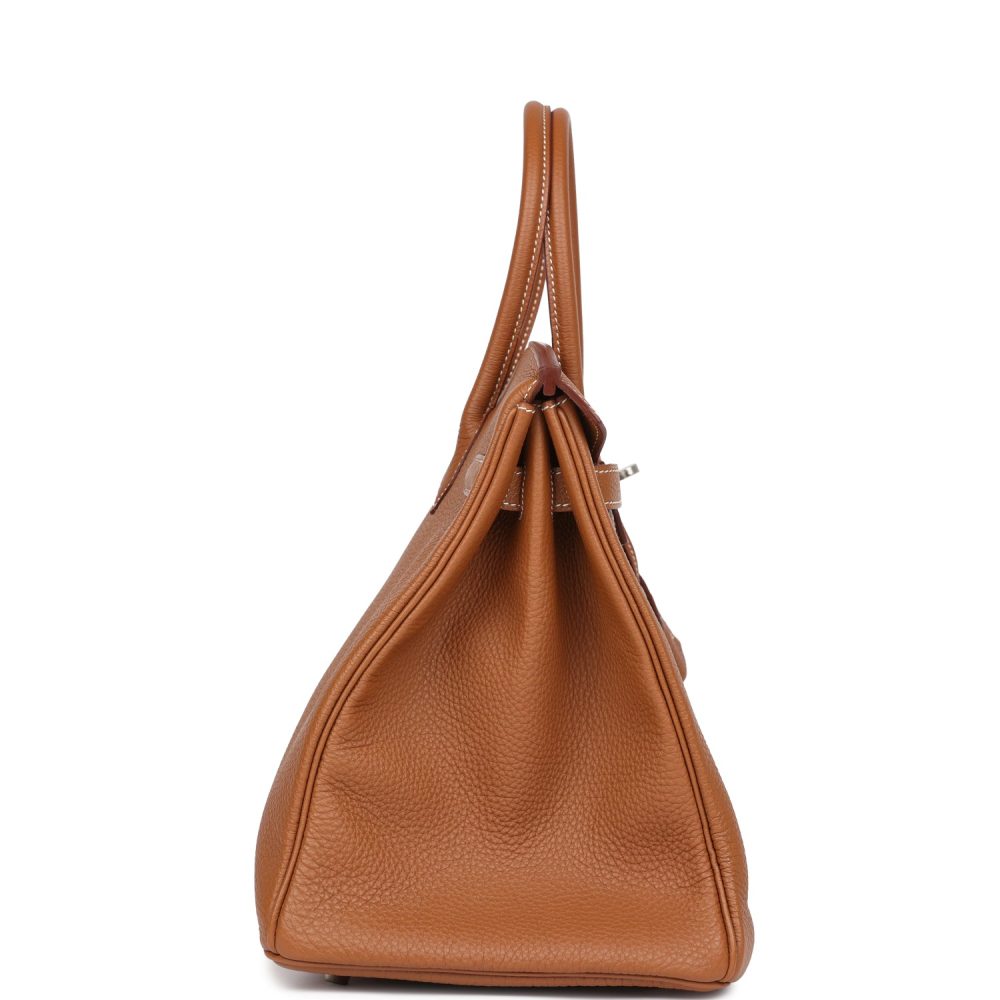 Hermes Birkin 35 Gold Togo Palladium Hardware - Image 3