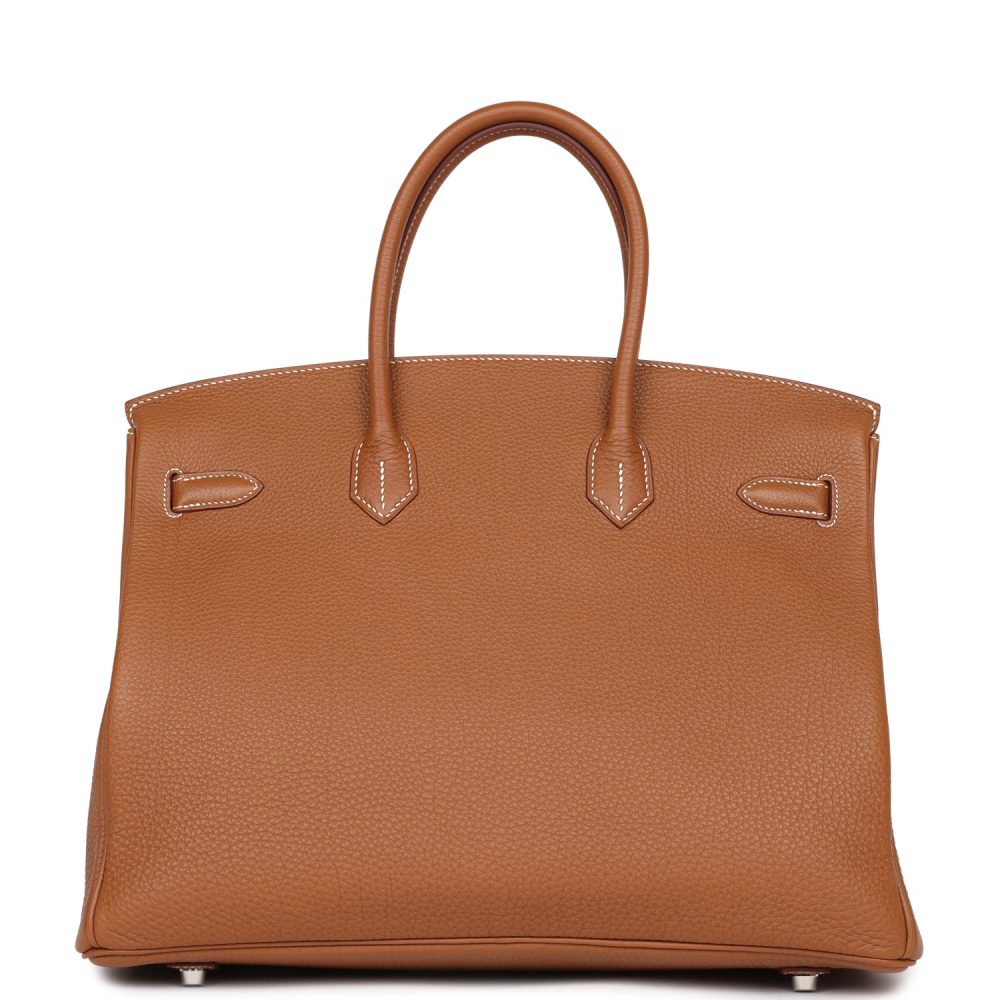 Hermes Birkin 35 Gold Togo Palladium Hardware - Image 4