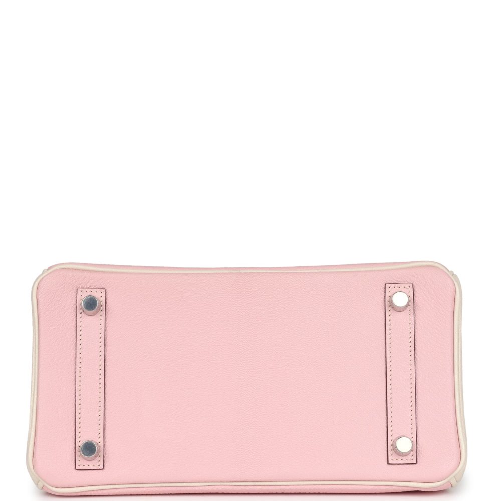 Hermes Special Order (HSS) Birkin 25 Rose Sakura and Nata Swift Brushed Gold Hardware - Image 6