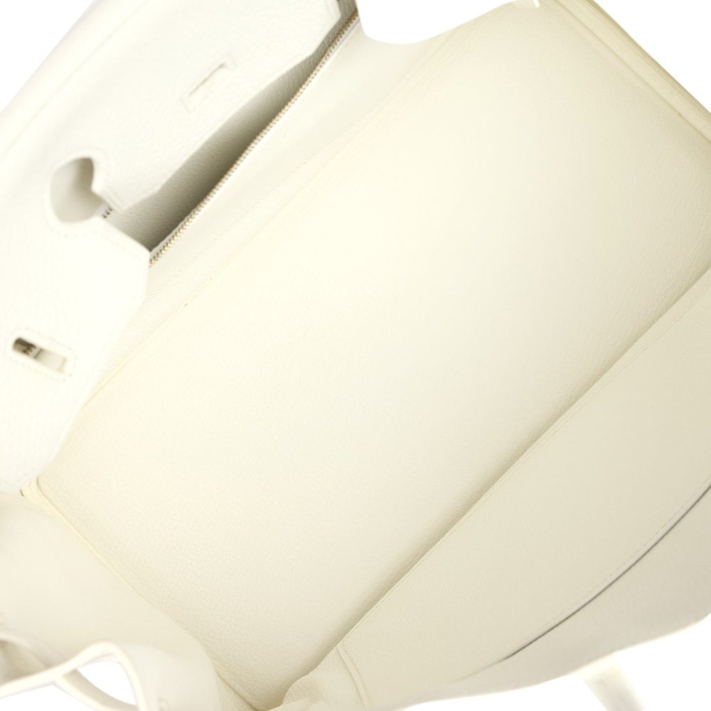 Pre-owned Hermes Birkin 35 White Clemence Gold Hardware - Image 8