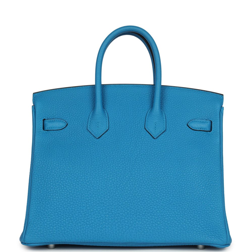 Hermes Birkin 25 Bleu Zanzibar Togo Palladium Hardware - Image 4