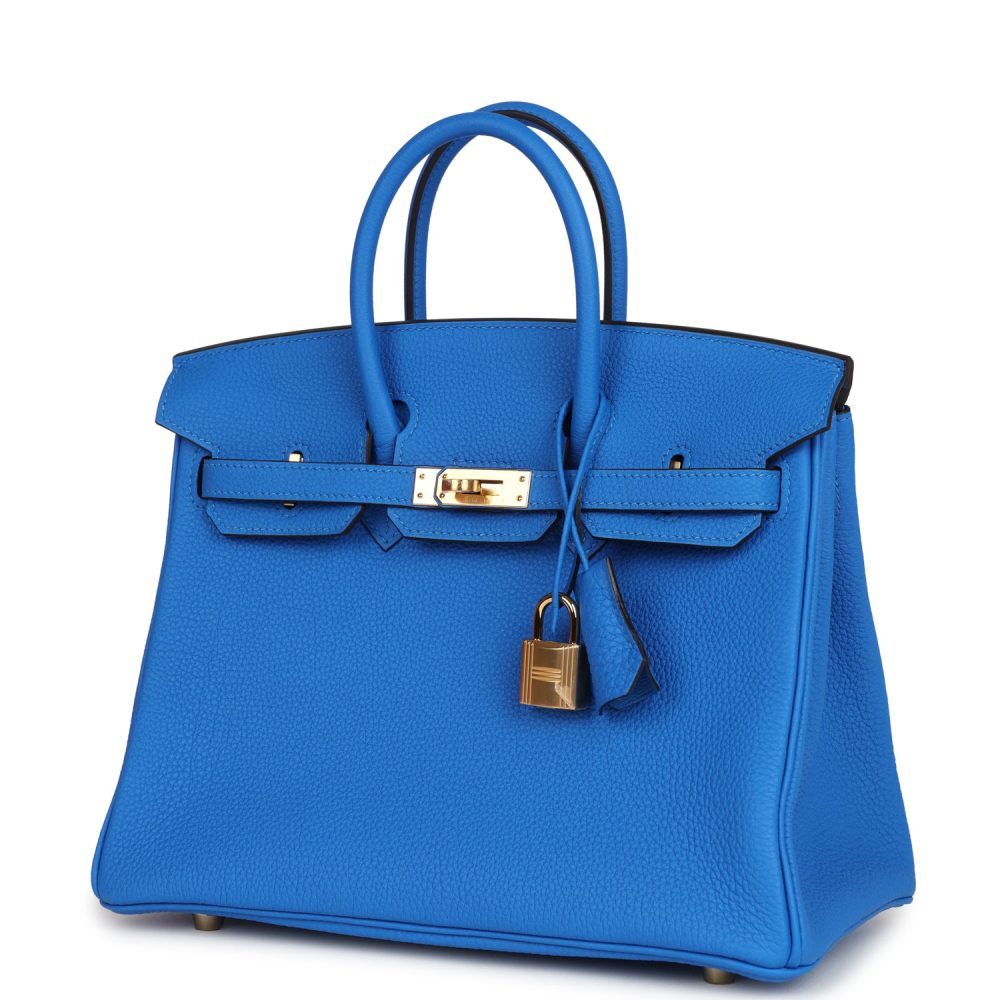 Hermes Birkin 25 Bleu Hydra Togo Gold Hardware - Image 5