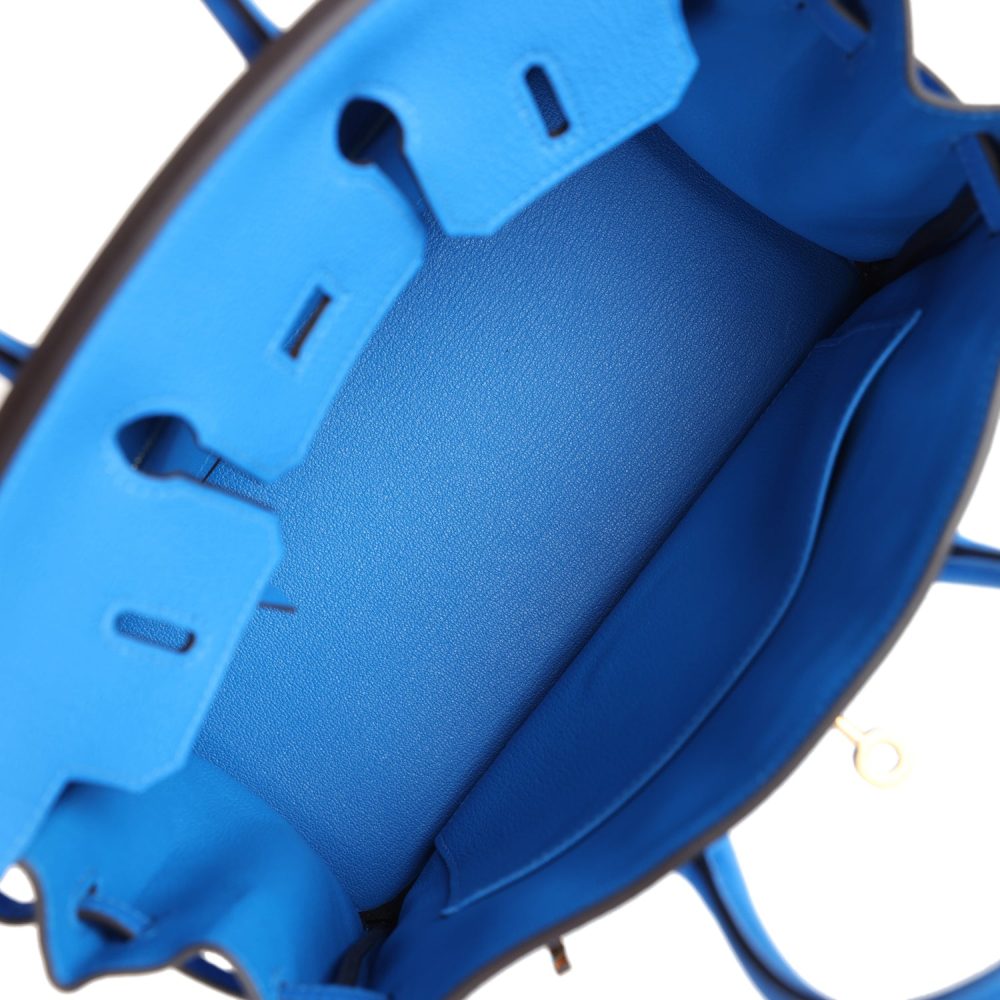 Hermes Birkin 25 Bleu Hydra Togo Gold Hardware - Image 8