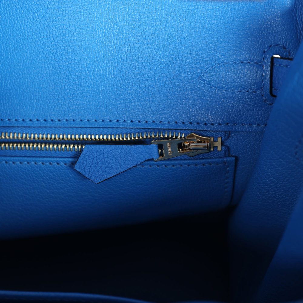 Hermes Birkin 25 Bleu Hydra Togo Gold Hardware - Image 9