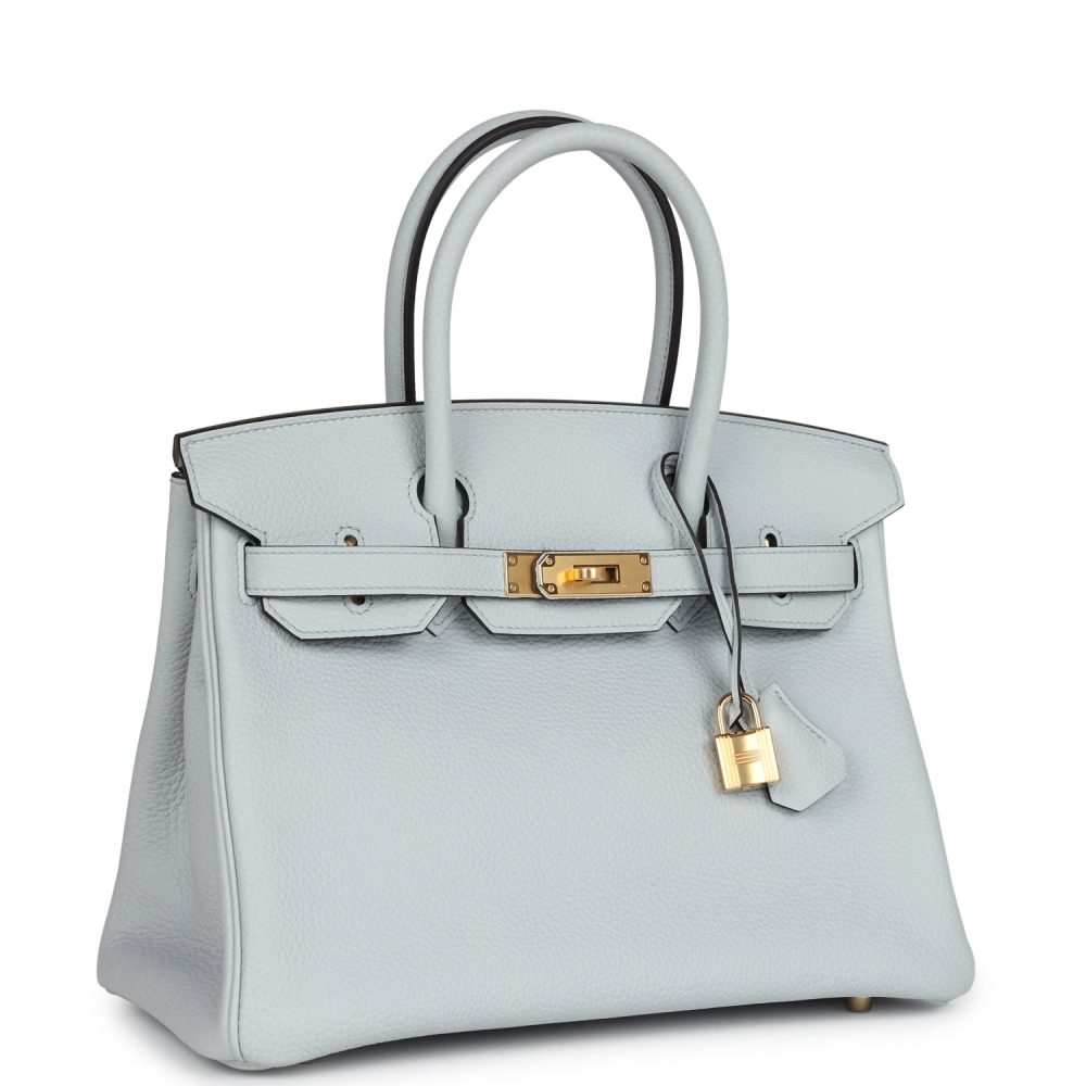 Hermes Birkin 30 Bleu Pale Togo Gold Hardware - Image 2