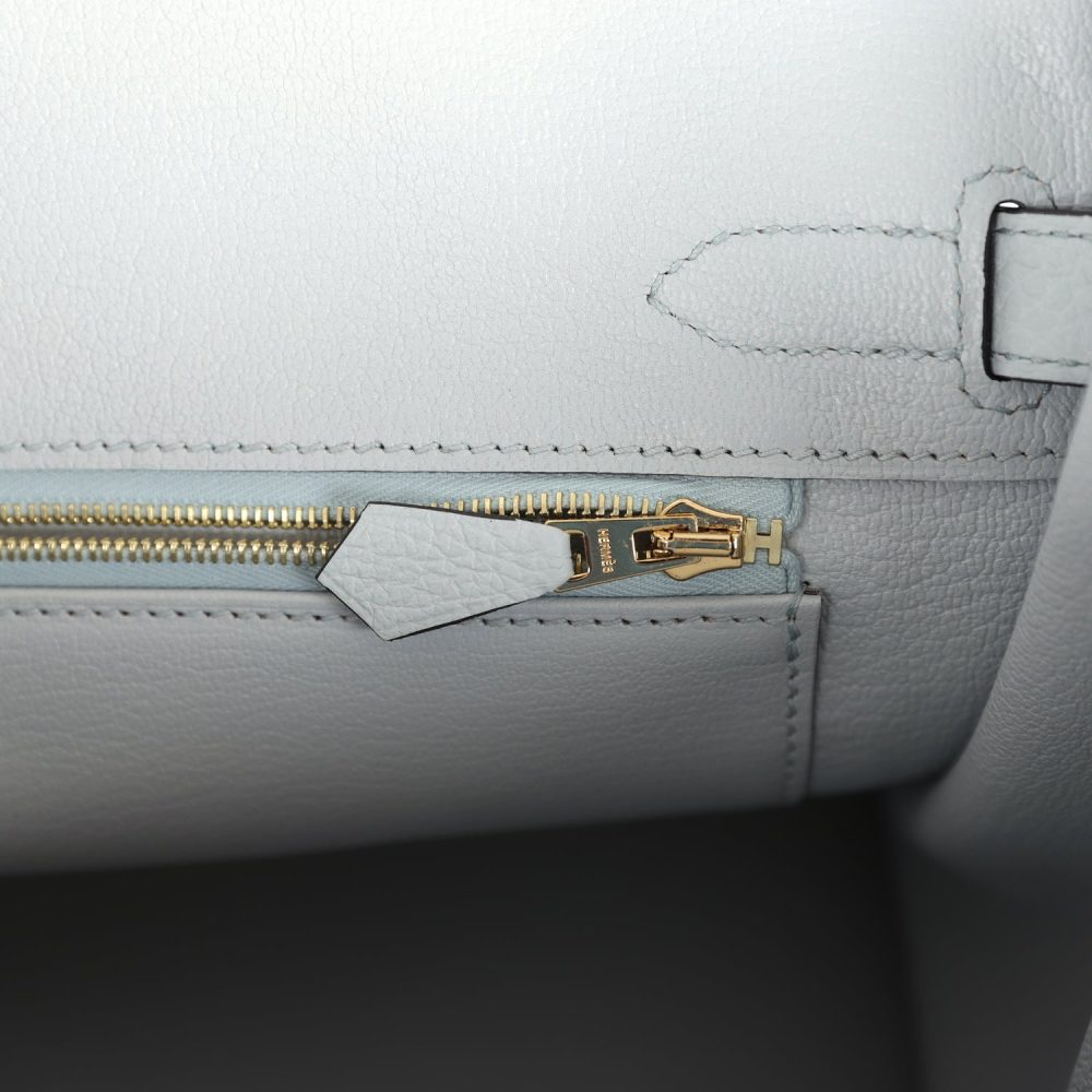 Hermes Birkin 30 Bleu Pale Togo Gold Hardware - Image 9