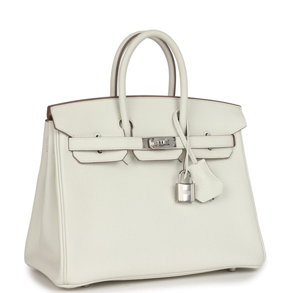 Hermes Birkin 25 Mushroom Togo Palladium Hardware - Image 2