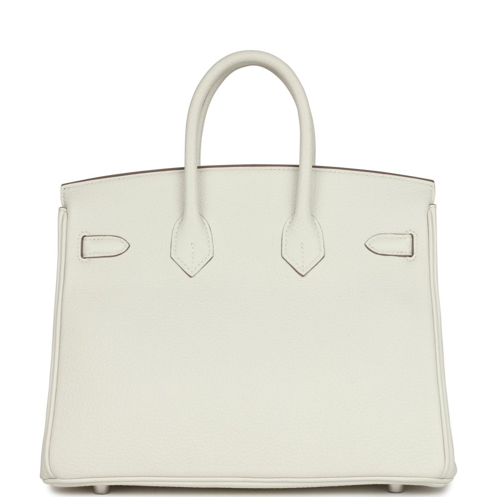 Hermes Birkin 25 Mushroom Togo Palladium Hardware - Image 4