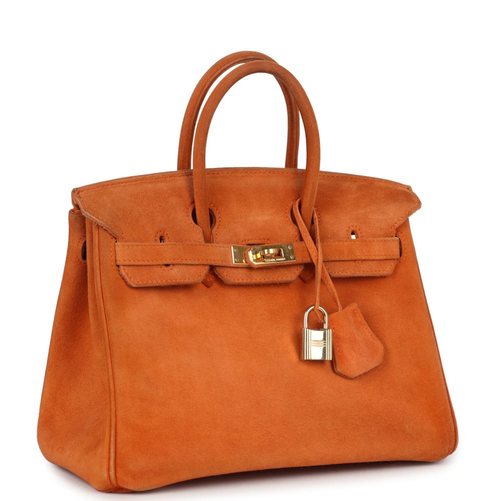 Vintage Hermes Birkin 25 Orange Doblis Gold Hardware - Image 2