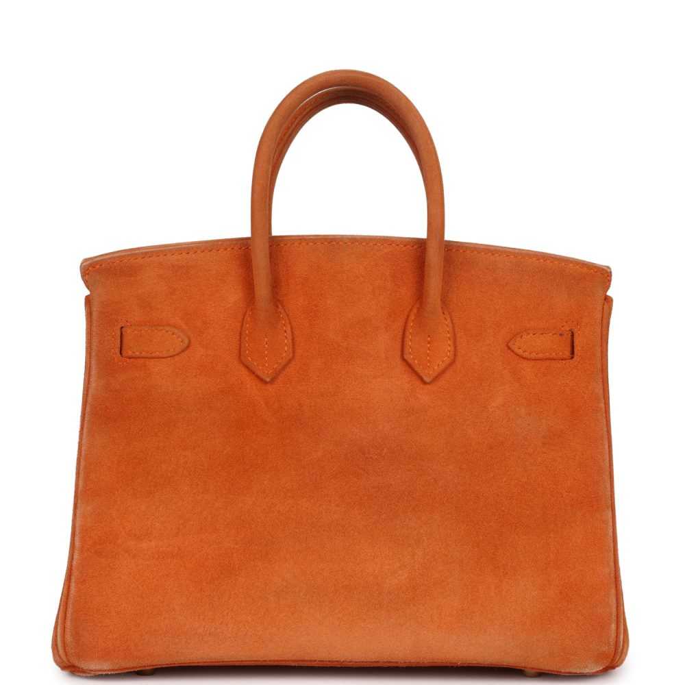 Vintage Hermes Birkin 25 Orange Doblis Gold Hardware - Image 4