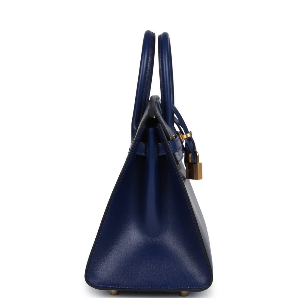 Hermes Birkin Sellier 25 Bleu Saphir Box Gold Hardware - Image 3