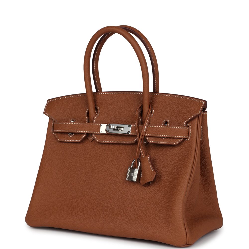 Hermes Birkin 30 Gold Togo Palladium Hardware - Image 5