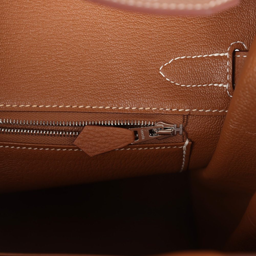 Hermes Birkin 30 Gold Togo Palladium Hardware - Image 9