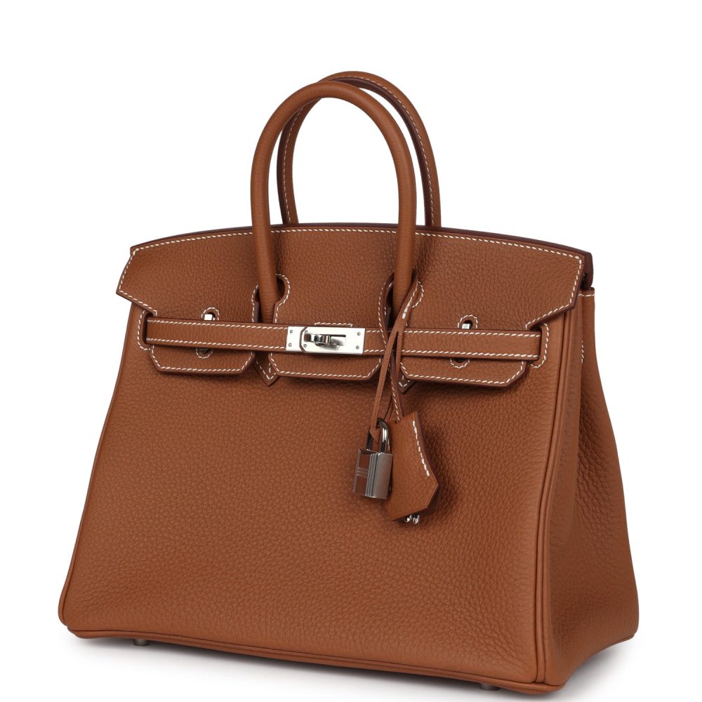 Hermes Birkin 25 Gold Togo Palladium Hardware - Image 3