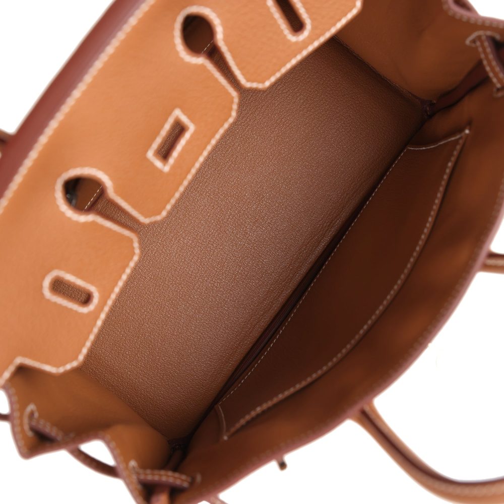 Hermes Birkin 25 Gold Togo Palladium Hardware - Image 8
