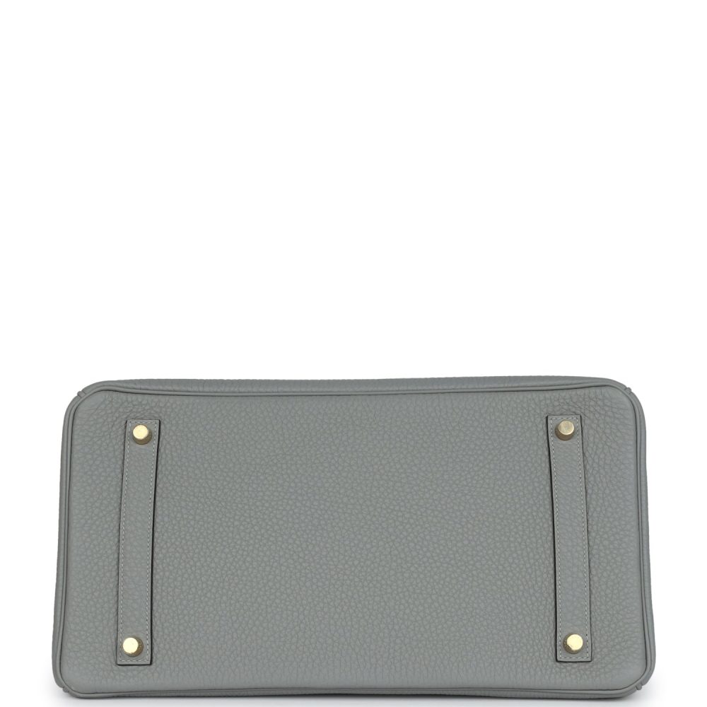 Hermes Birkin 35 Gris Mouette Togo Gold Hardware - Image 6
