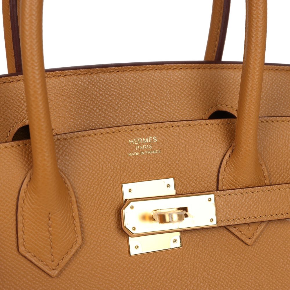 Hermes Birkin Sellier 30 Sesame Epsom Gold Hardware - Image 7