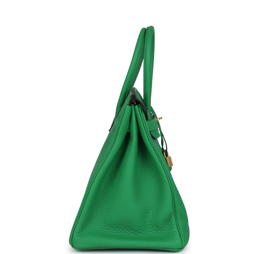 Pre-owned Hermes Birkin 35 Bambou Togo Gold Hardware - Image 3