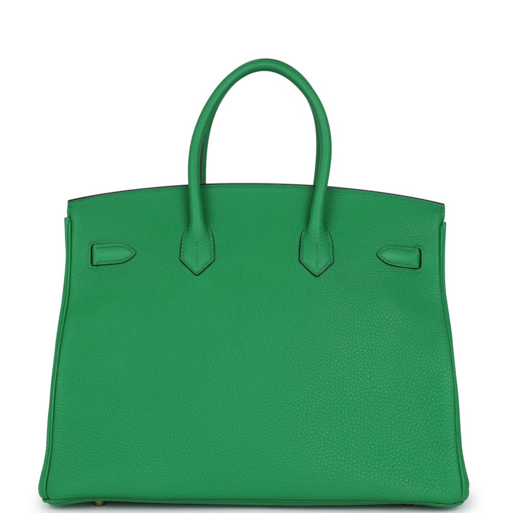 Pre-owned Hermes Birkin 35 Bambou Togo Gold Hardware - Image 4