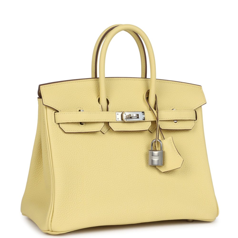 Hermes Birkin 25 Jaune Poussin Togo Palladium Hardware - Image 2