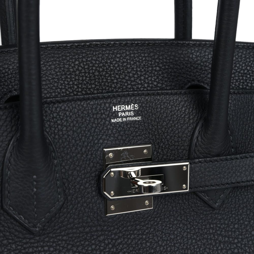 Pre-owned Hermes Birkin 30 Black Togo Palladium Hardware - Image 7