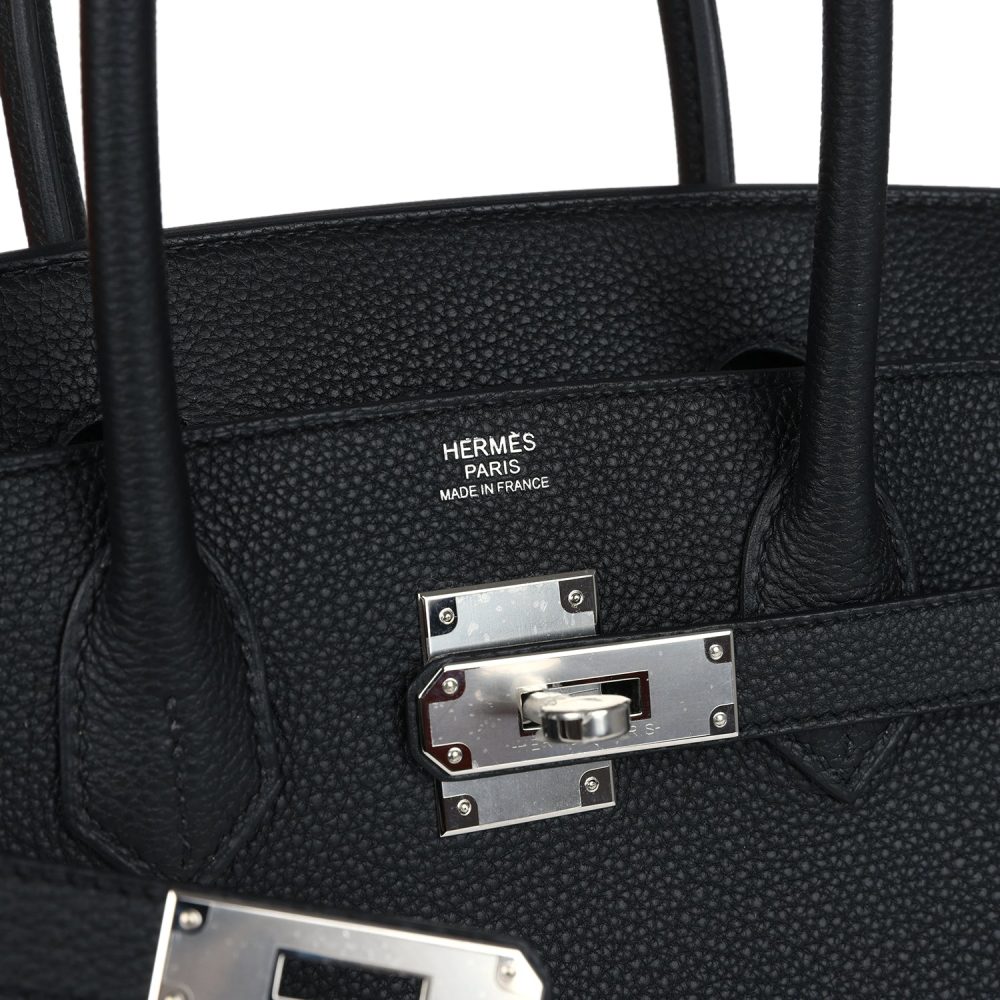 Hermes Birkin 30 Black Togo Palladium Hardware - Image 7