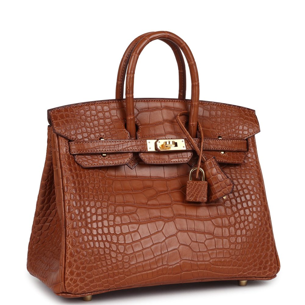 Hermes Birkin 25 Gold Matte Alligator Gold Hardware - Image 2