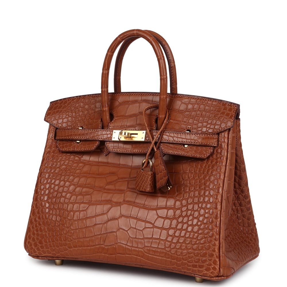 Hermes Birkin 25 Gold Matte Alligator Gold Hardware - Image 5