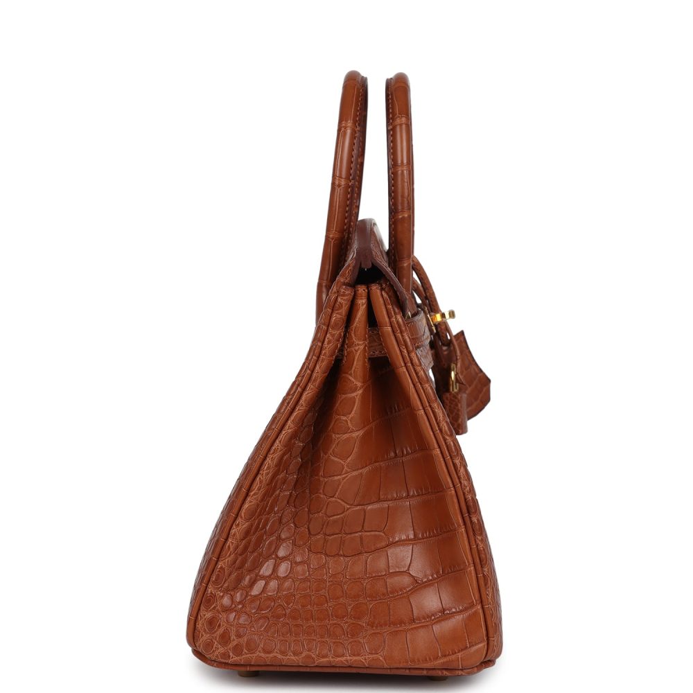 Hermes Birkin 25 Gold Matte Alligator Gold Hardware - Image 3