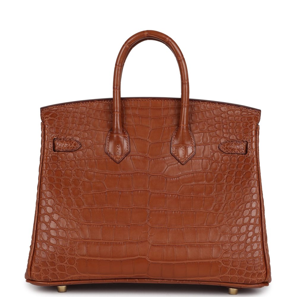 Hermes Birkin 25 Gold Matte Alligator Gold Hardware - Image 4