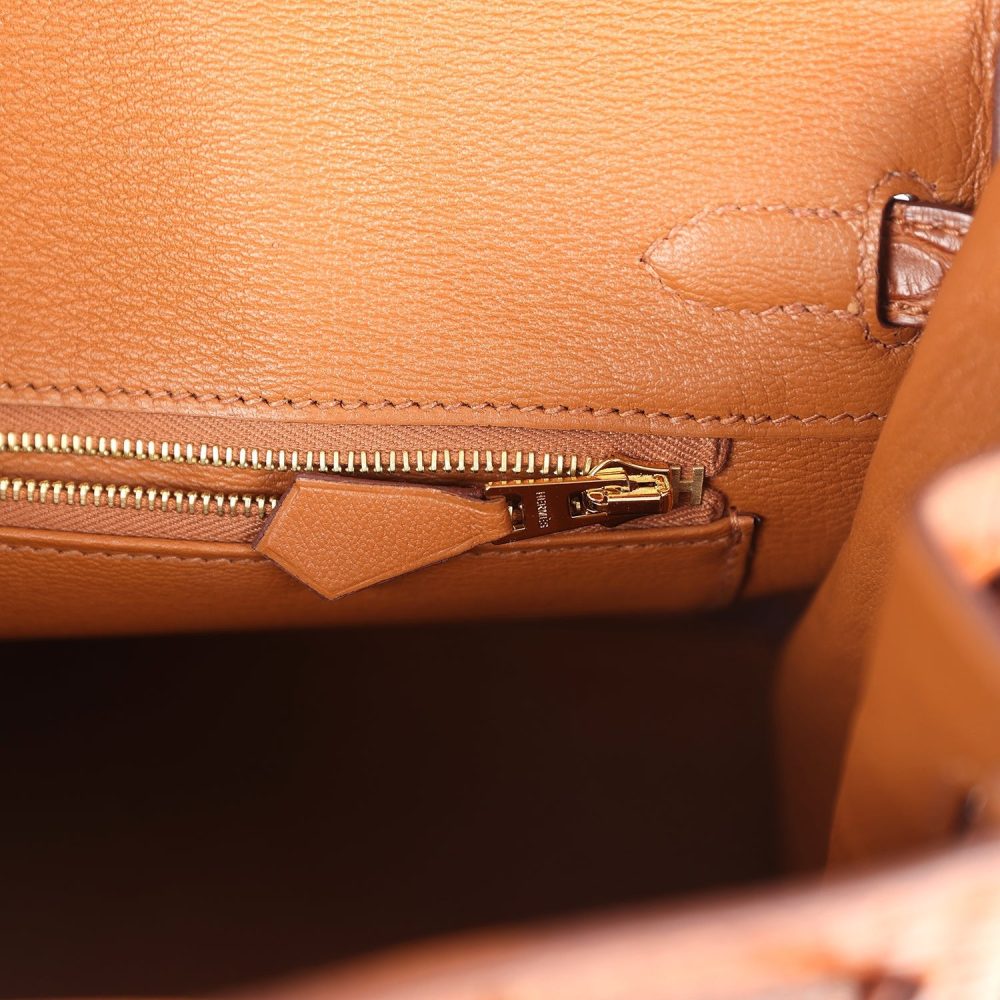 Hermes Birkin 25 Gold Matte Alligator Gold Hardware - Image 9