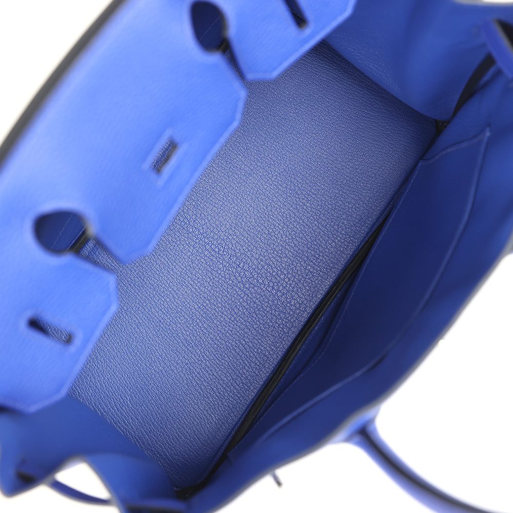 Hermes Birkin 30 Bleu Electric Clemence Palladium Hardware - Image 8