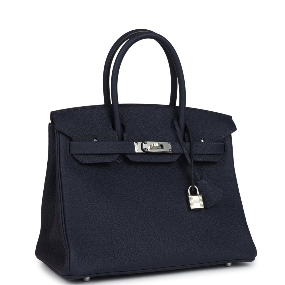 Hermes Birkin 30 Bleu Nuit Togo Palladium Hardware - Image 2