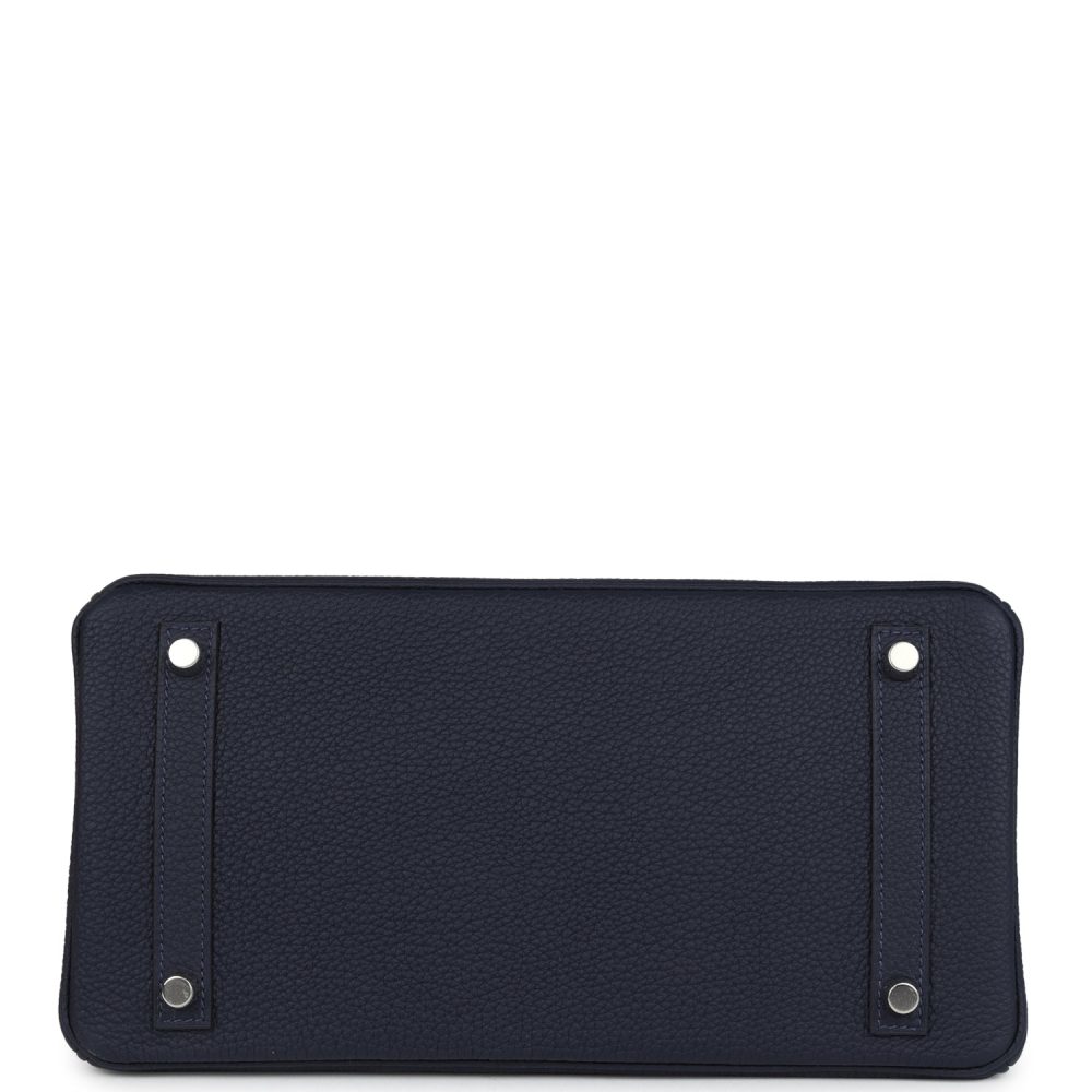 Hermes Birkin 30 Bleu Nuit Togo Palladium Hardware - Image 6