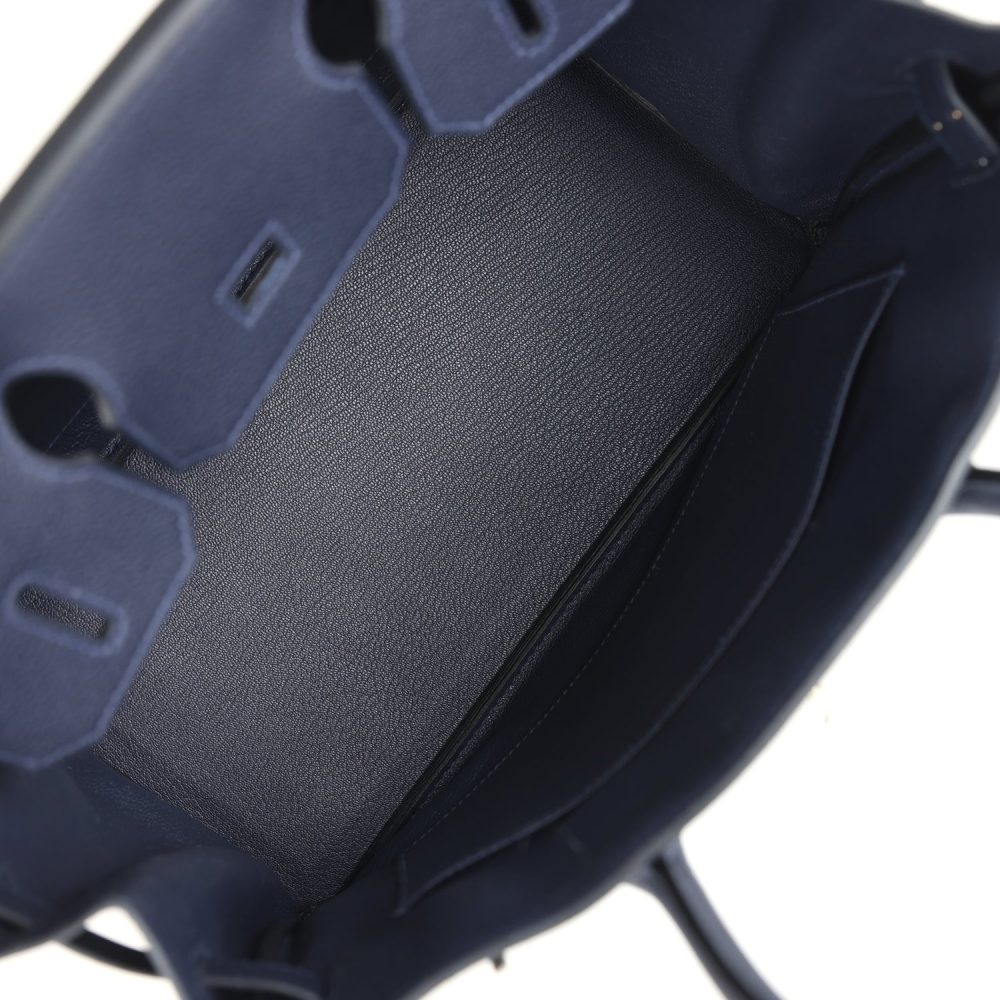 Hermes Birkin 30 Bleu Nuit Togo Palladium Hardware - Image 8