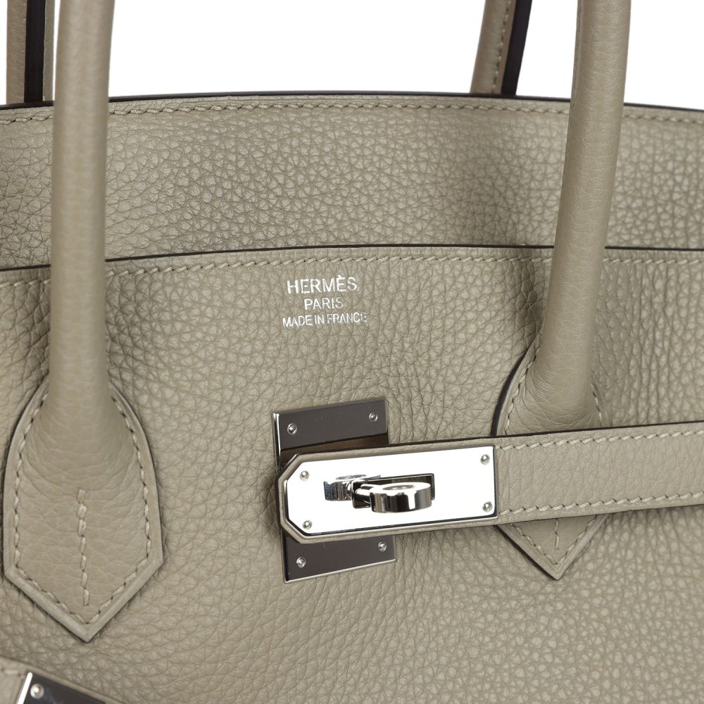 Pre-owned Hermes Birkin 35 Sauge Togo Palladium Hardware - Image 7