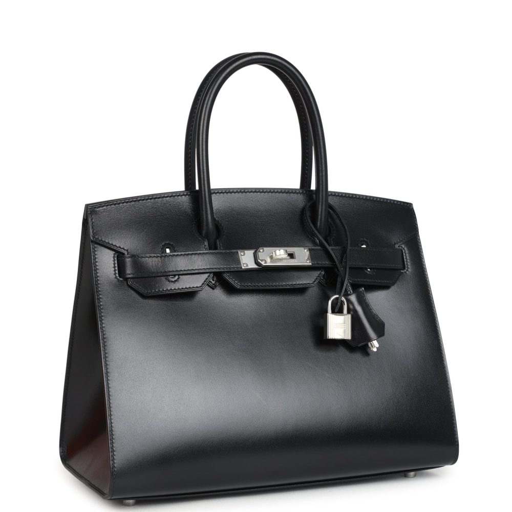 Hermes Birkin Sellier 30 Black Box Palladium Hardware - Image 2