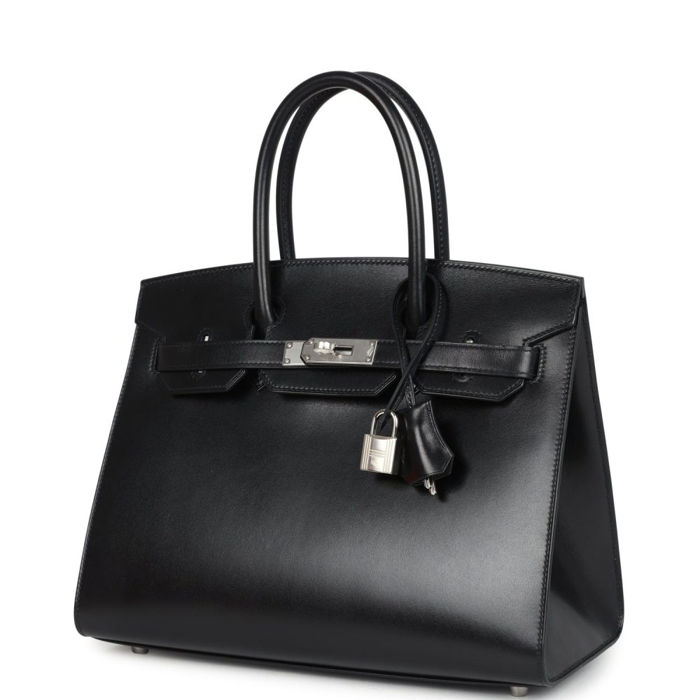 Hermes Birkin Sellier 30 Black Box Palladium Hardware - Image 5