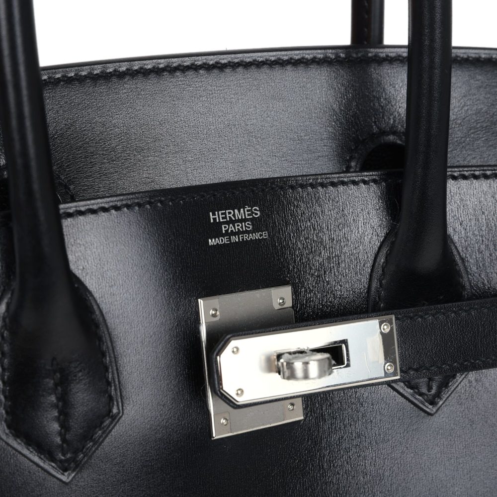 Hermes Birkin Sellier 30 Black Box Palladium Hardware - Image 7