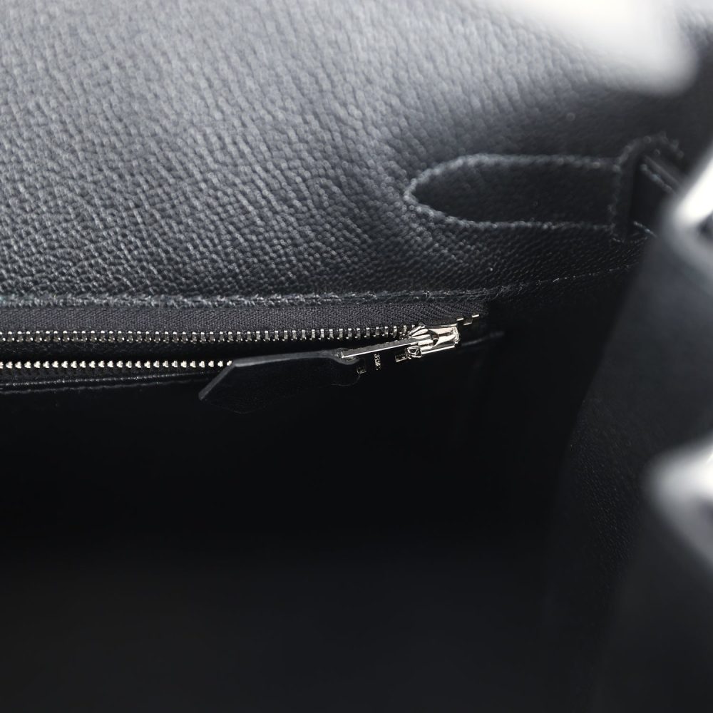 Hermes Birkin Sellier 30 Black Box Palladium Hardware - Image 9