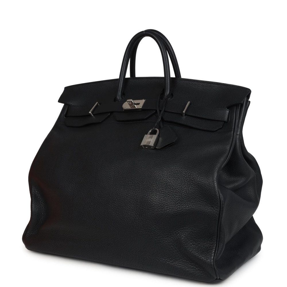 Pre-owned Hermes HAC Birkin 50 Black Togo Palladium Hardware - Image 5